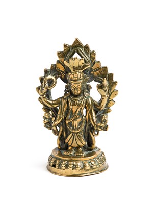 Lot 61 - TWO BRONZE IMAGES, NEPAL, 20TH CENTURY