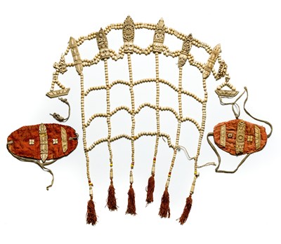 Lot 64 - A NECROMANCER'S BONE APRON, TIBET, 17TH CENTURY AND LATER