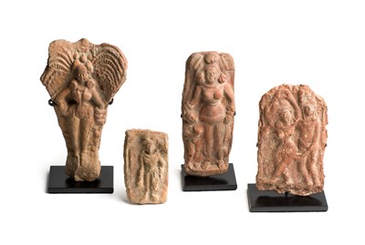 Lot 86 - FOUR SUNGA TERRACOTTA  PLAQUES, LOWER GANGES, 2ND-1ST CENTURY B.C.