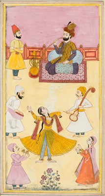 Lot 109 - A NAUTCH PERFORMANCE, RAJASTHAN, INDIA, CIRCA 1800