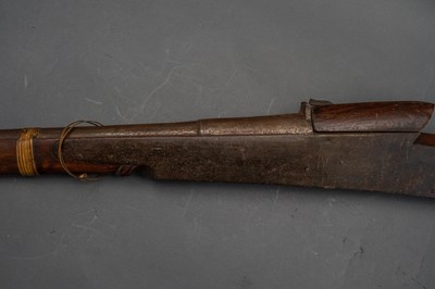 Lot 69 - A 20 BORE INDIAN MATCHLOCK GUN (TORADOR), 19TH CENTURY