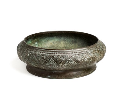 Lot 153 - A CAST BRASS BOWL, SUMATRA, INDONESIA, 19TH CENTURY