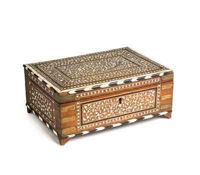 Lot 166 - ËœA HOSHIARPUR WORKBOX, PUNJAB, INDIA, CIRCA 1900