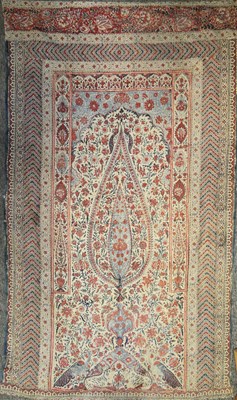 Lot 187 - A CHINTZ PRAYER MAT, MACHHILIPATNAM, SOUTH INDIA, MID 19TH CENTURY