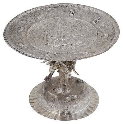 Lot 230 - A GERMAN SILVER TAZZA, HANAU, MID 19TH CENTURY