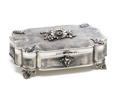 Lot 234 - AN ITALIAN SILVER CASKET, MID 20TH CENTURY