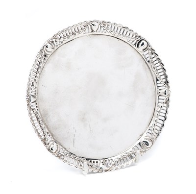 Lot 294 - A GEORGE III SILVER WAITER, RICHARD RUGG, LONDON, 1774