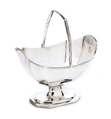 Lot 295 - A GEORGE III SILVER SWEETMEAT BASKET, CHARLES CHESTERMAN, LONDON, 1792