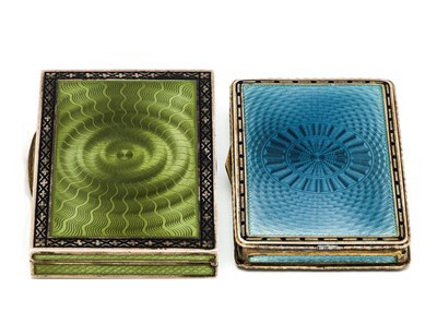 Lot 336 - TWO AUSTRIAN ENAMELLED SILVER CASES