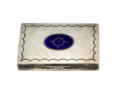 Lot 338 - FOUR SILVER AND ENAMEL CIGARETTE CASES, EARLY 20TH CENTURY