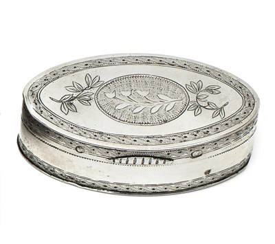 Lot 339 - A SILVER SNUFF BOX, GERMAN, EARLY 19TH CENTURY