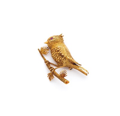 Lot 362 - GOLD BROOCH, BOUCHERON, PARIS, LATE 20TH CENTURY