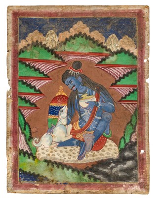 Lot 65 - A PAINTING DEPICTING BHAIRAVA