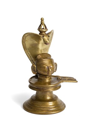 Lot 91 - A BRONZE SIVALINGAM