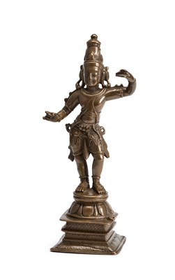 Lot 93 - A BRONZE FIGURE OF SKANDA