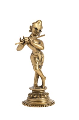 Lot 94 - A BRONZE FIGURE OF KRISHNA VENUGOPALA