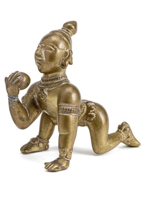 Lot 103 - A BRONZE FIGURE OF BALAKRISHNA