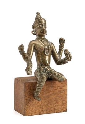 Lot 105 - A BRONZE FIGURE OF A DEITY