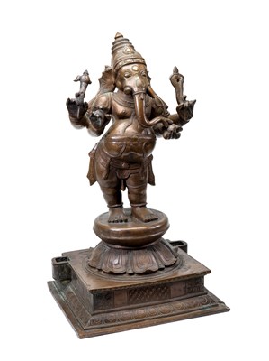 Lot 106 - â“Œ A LARGE BRONZE FIGURE OF GANESHA