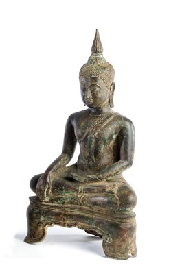 Lot 126 - A BRONZE FIGURE OF BUDDHA