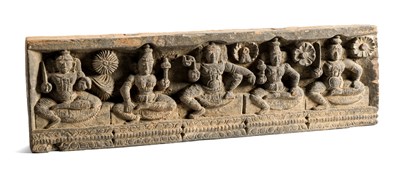 Lot 159 - A CARVED WOOD FRIEZE PANEL