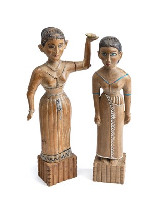 Lot 179 - TWO FEMALE LORO BLONYO FIGURES