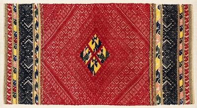 Lot 193 - A PANEL FROM AN EMBROIDERED SHOULDER CLOTH (PHA BEANG) LAOS