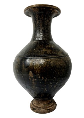 Lot 225 - A KHMER PEDESTAL VASE