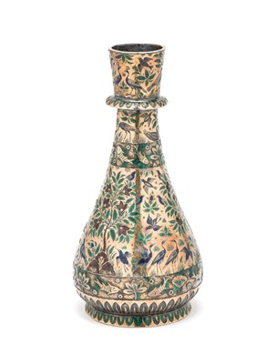 Lot 232 - â’¶ A LUCKNOW ENAMEL HUQQA BOTTLE