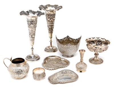 Lot 237 - A GROUP OF ANGLO-INDIAN SILVER OBJECTS