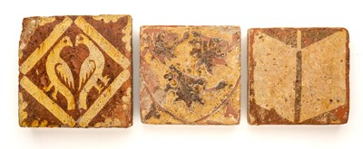 Lot 251 - â’¶ A MEDIEVAL 'ENCAUSTIC' FLOOR TILE