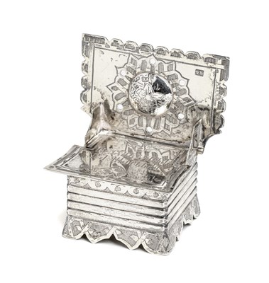 Lot 298 - A RUSSIAN SILVER SALT THRONE