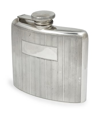 Lot 312 - AN AMERICAN SILVER HIP FLASK