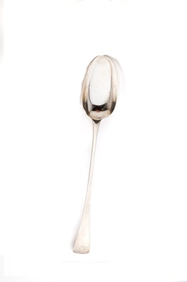 Lot 342 - A GEORGE III SILVER GRAVY SPOON