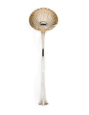 Lot 349 - A GEORGE III SILVER SOUP LADLE