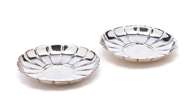 Lot 356 - A PAIR OF GEORGE I SILVER SMALL DISHES