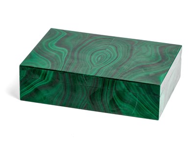 Lot 366 - AN ITALIAN MALACHITE BOX