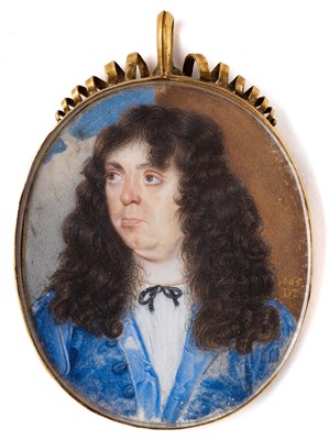 Lot 429 - A PORTRAIT MINIATURE OF A GENTLEMAN