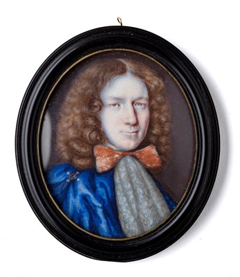 Lot 430 - A PORTRAIT MINIATURE OF A GENTLEMAN