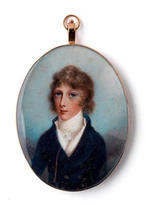 Lot 435 - ËœA PORTRAIT MINIATURE OF A BOY