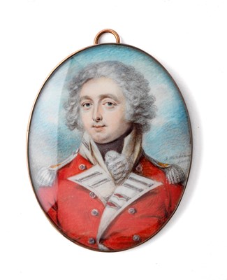 Lot 440 - ËœA PORTRAIT MINIATURE OF AN OFFICER