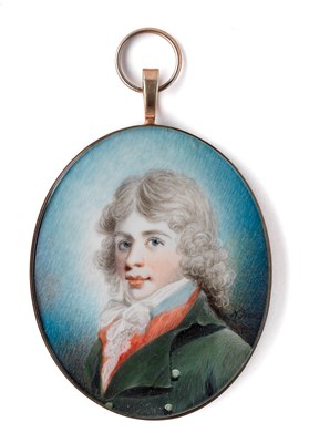 Lot 447 - ËœA PORTRAIT MINIATURE OF A BOY