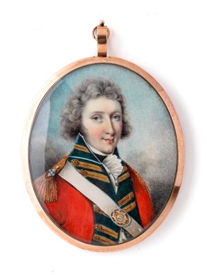 Lot 449 - ËœA PORTRAIT MINIATURE OF AN OFFICER