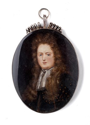 Lot 451 - A PORTRAIT MINIATURE OF A GENTLEMAN