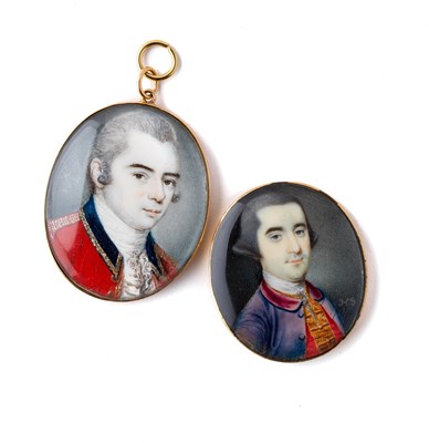 Lot 452 - ËœA PORTRAIT MINIATURE OF AN OFFICER