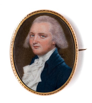 Lot 456 - ËœA PORTRAIT MINIATURE OF A GENTLEMAN