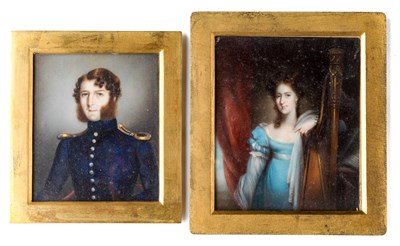 Lot 460 - Ëœâ’¼ TWO PORTRAIT MINIATURES