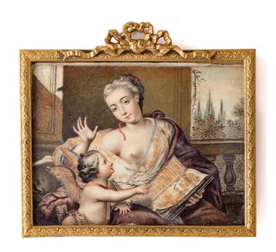 Lot 463 - ËœA MINIATURE OF AN ALLEGORY OF LOVE