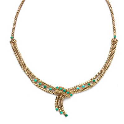 Lot 489 - WOVEN LINK NECKLACE