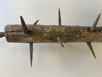 Lot 89 - A SPIKED FLAIL, 17TH CENTURY, AND ANOTHER, IN 17TH CENTURY STYLE, 19TH CENTURY